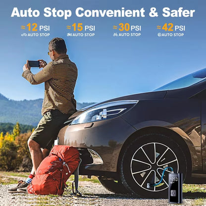 Revora™ Smart Portable Tire Inflator | 150 PSI Wireless Air Compressor