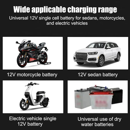 12V Smart Car Battery Charger with Pulse Repair Technology
