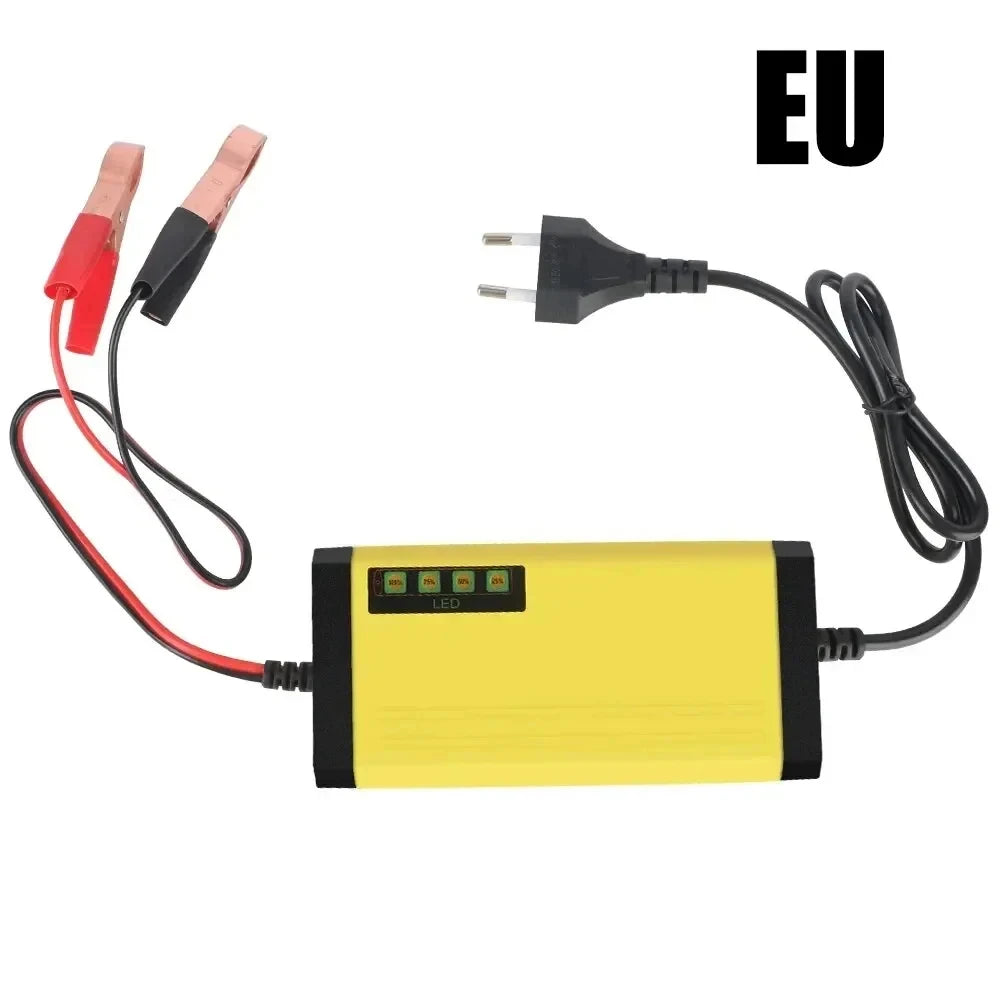 12V Smart Car Battery Charger with Pulse Repair Technology