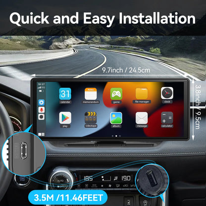 Universal Wireless CarPlay and Android Auto Touchscreen for Vehicles