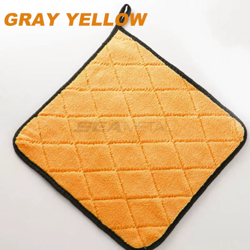 SEAMETAL Ultra Soft 40x40 cm Microfiber Car Wash Towel - 800 GSM Absorbent Cleaning and Drying Cloth with Hemmed Edges