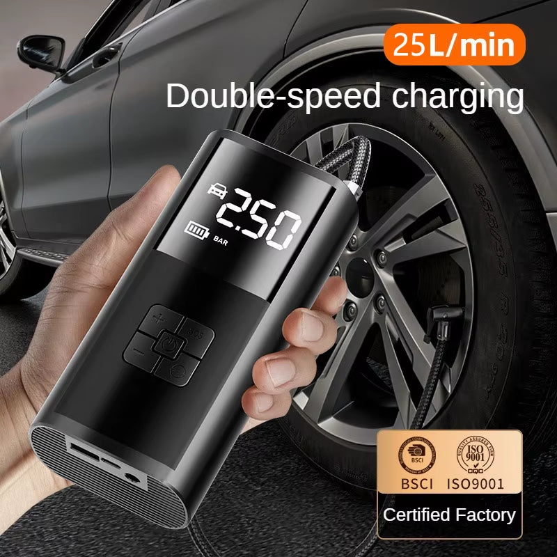 Revora™ Smart Portable Tire Inflator | 150 PSI Wireless Air Compressor