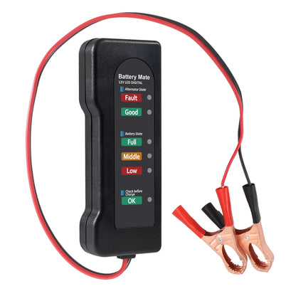 12V Car Battery Tester, Alternator Tester Automotive,Battery Checker, Analyzer to Check Alternator & Battery Charging System