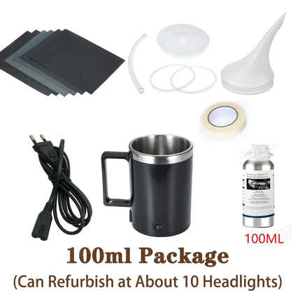 Car Headlight Polish Restoration Kit Automotive Headlight Care Tool Headlight Restoration Set Car Headlight Restoration Liquid