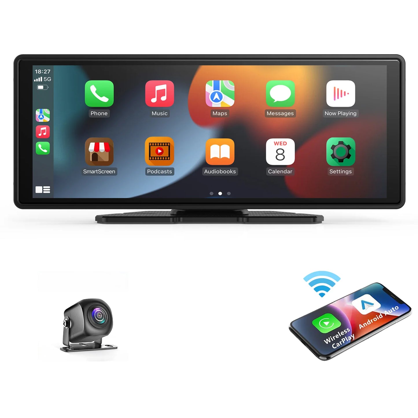 Universal Wireless CarPlay and Android Auto Touchscreen for Vehicles