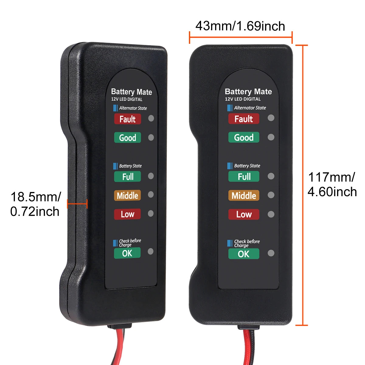 12V Car Battery Tester, Alternator Tester Automotive,Battery Checker, Analyzer to Check Alternator & Battery Charging System