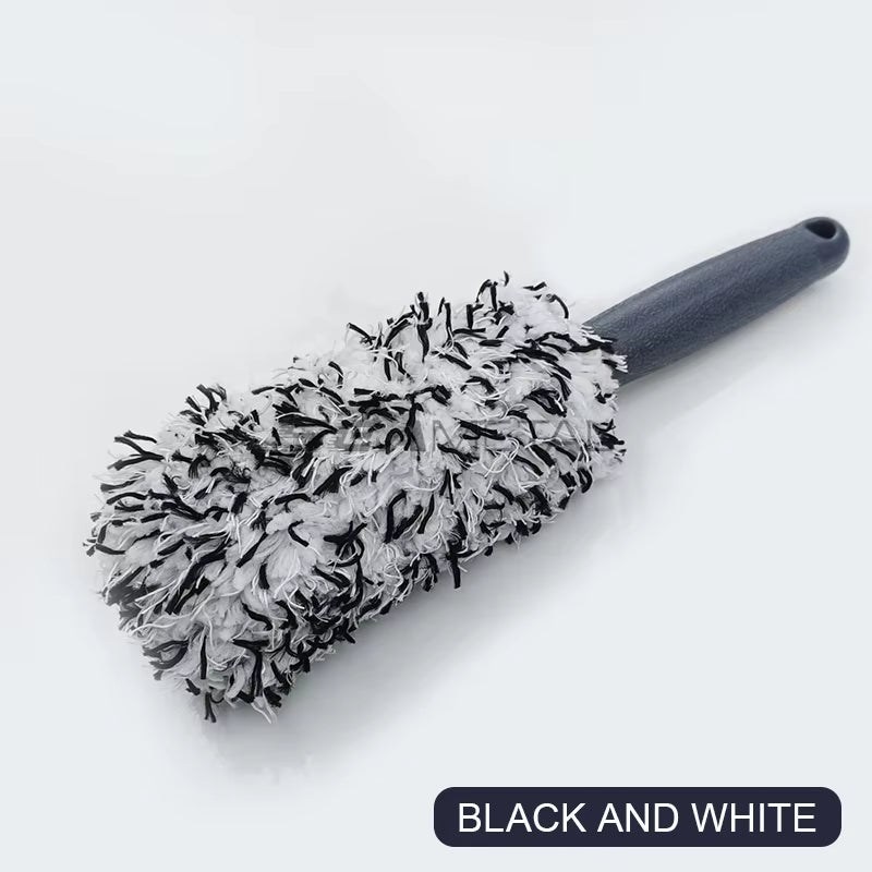 Car Wheel Tire Rim Cleaning Brush Portable Plush Car Wheel Hub Brush Washing Tool Car Detailing Care Dust Removal Brush