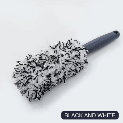 Car Wheel Tire Rim Cleaning Brush Portable Plush Car Wheel Hub Brush Washing Tool Car Detailing Care Dust Removal Brush
