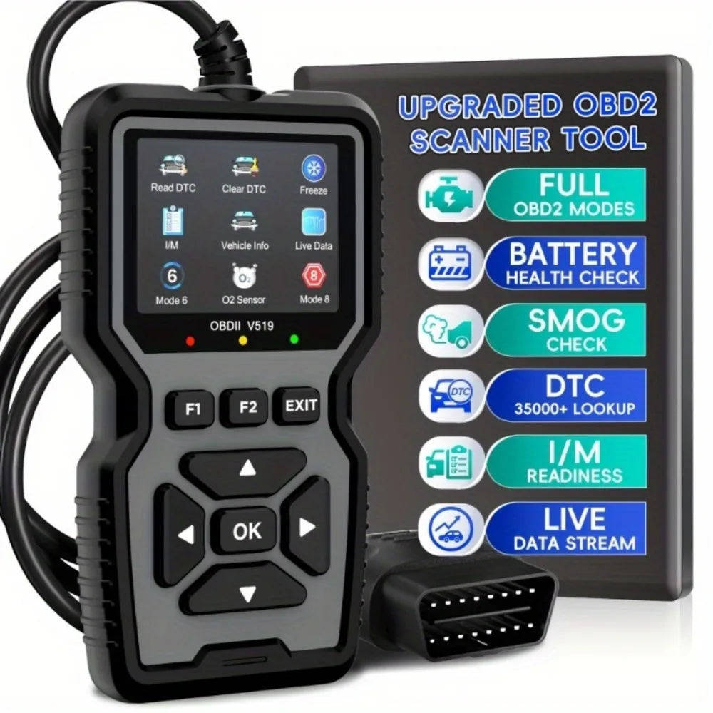 Revora AutoScan V519 - Professional OBD2 Car Diagnostic Scanner