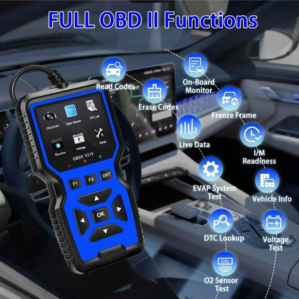 Revora AutoScan V519 - Professional OBD2 Car Diagnostic Scanner