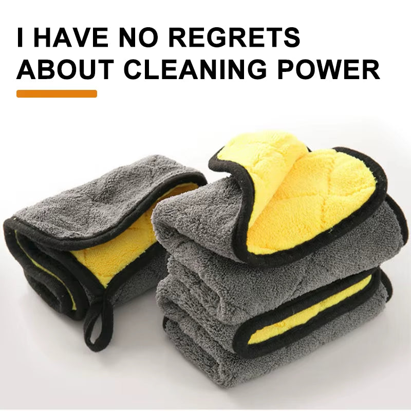 SEAMETAL Ultra Soft 40x40 cm Microfiber Car Wash Towel - 800 GSM Absorbent Cleaning and Drying Cloth with Hemmed Edges