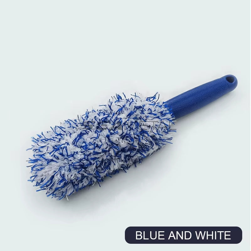 Car Wheel Tire Rim Cleaning Brush Portable Plush Car Wheel Hub Brush Washing Tool Car Detailing Care Dust Removal Brush